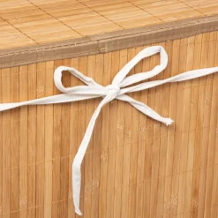 Cesto P/Colada Bambú Forrado C/Tela