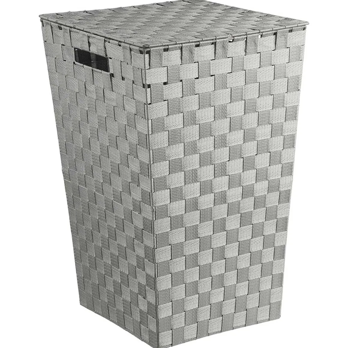 Cesto P/Ropa Sucia Poliéster/Metal Gris