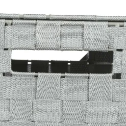 Cesto P/Ropa Sucia Poliéster/Metal Gris