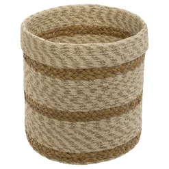 Cesto Redondo Beige 26x25.5Cm