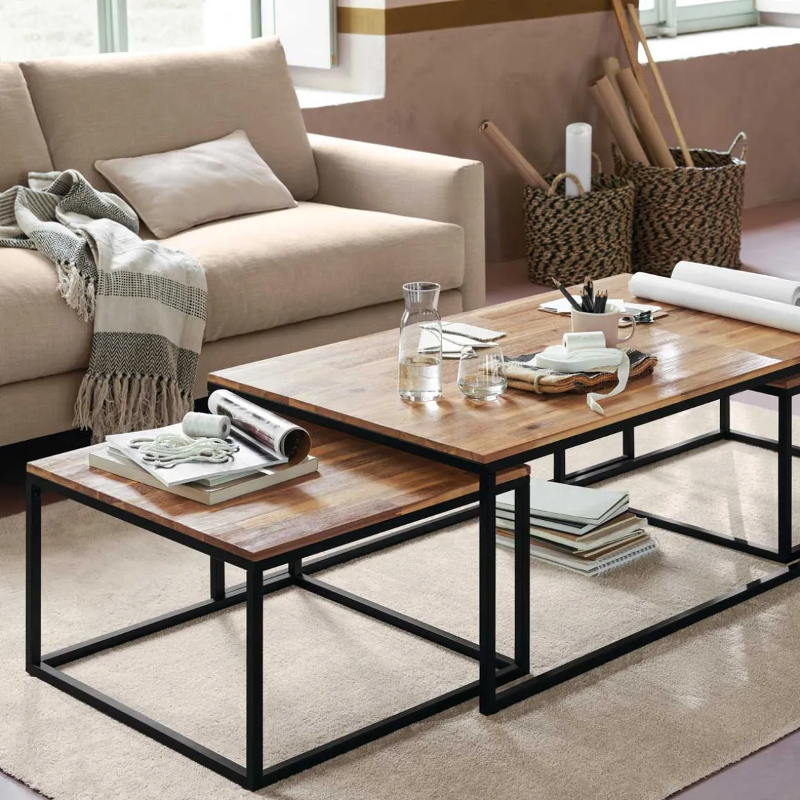 Cesto Seagrass C/Asas Tam.2/3 35x35x32Cm