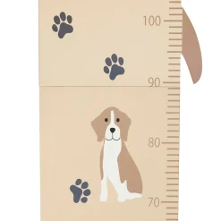 Cinta métrica perro beige de mdf