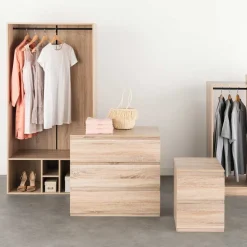 Cómoda de almacenaje DOLO beige con 3 cajones