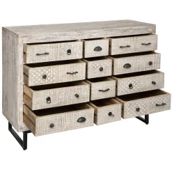 Cómoda De Madera Ajay 126x40x94Cm