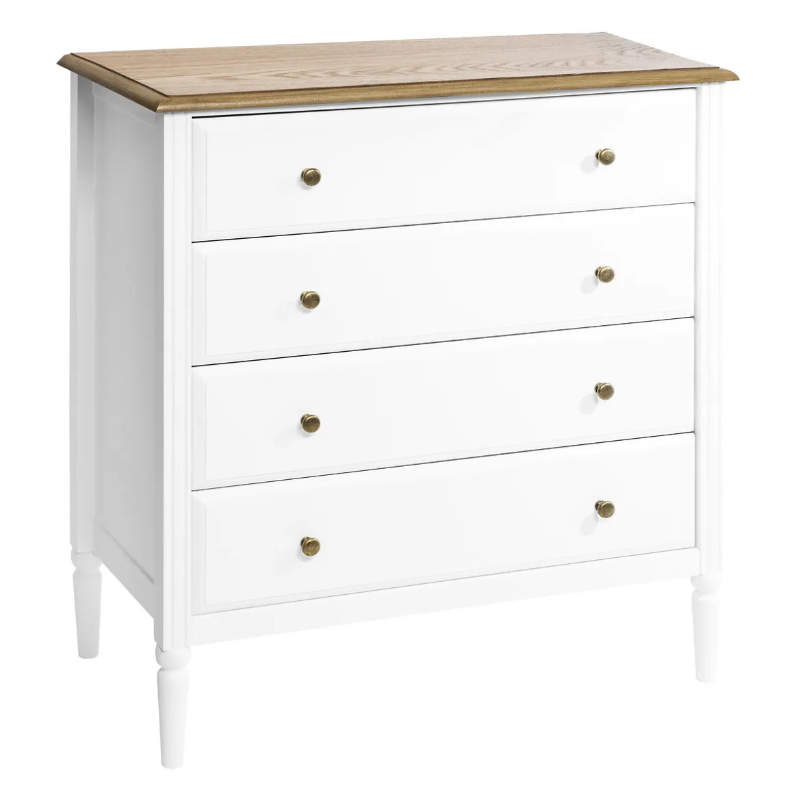 Cómoda Madera Con 4 Cajones 80x40x85.5Cm