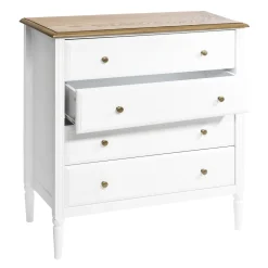 Cómoda Madera Con 4 Cajones 80x40x85.5Cm