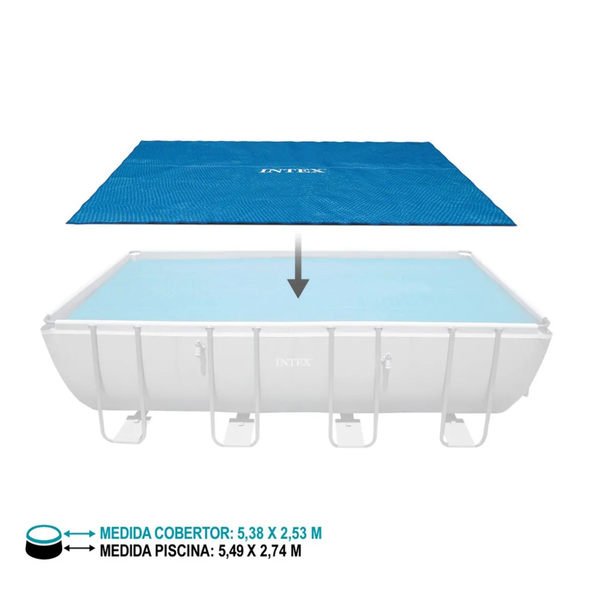 Cobertor Solar Para Piscinas 538x253Cm