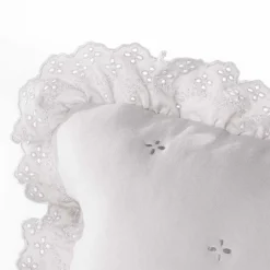 Cojín AMALFI gris con encaje 45x60cm