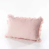 Cojín AMALFI rosa con encaje 45x60cm
