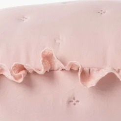 Cojín AMALFI rosa con encaje 45x60cm