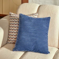 Cojín ARUM rayas azul 38x38cm