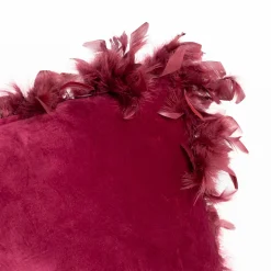 Cojín burdeos de terciopelo 40x40cm