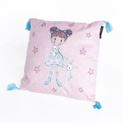 Cojín con pompones ZOE 40x40cm