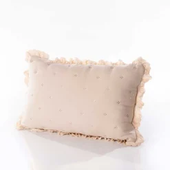 Cojín crudo AMALFI con encaje 45x60cm