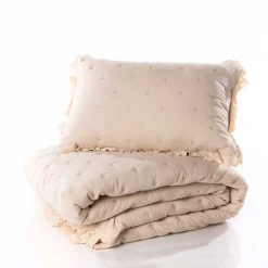 Cojín crudo AMALFI con encaje 45x60cm