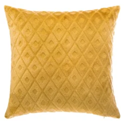 Cojín 3D Con Rombos Ocre 40x40Cm