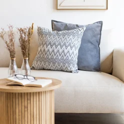 Cojín decorativo VEXUS gris y beige 50x50cm