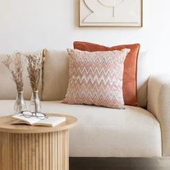 Cojín decorativo VEXUS salmón y beige 40x50cm