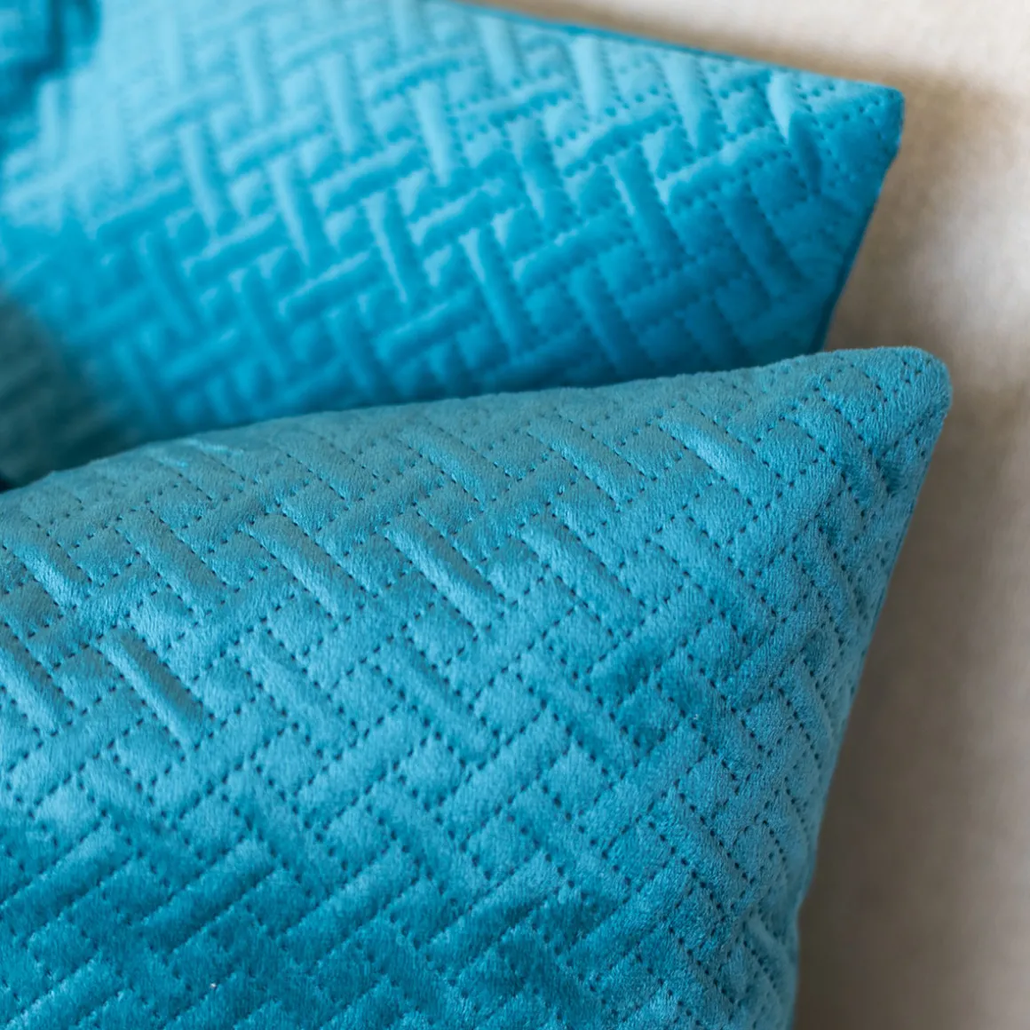 Cojín Dolce Vita Terciopelo Azul 40x40Cm