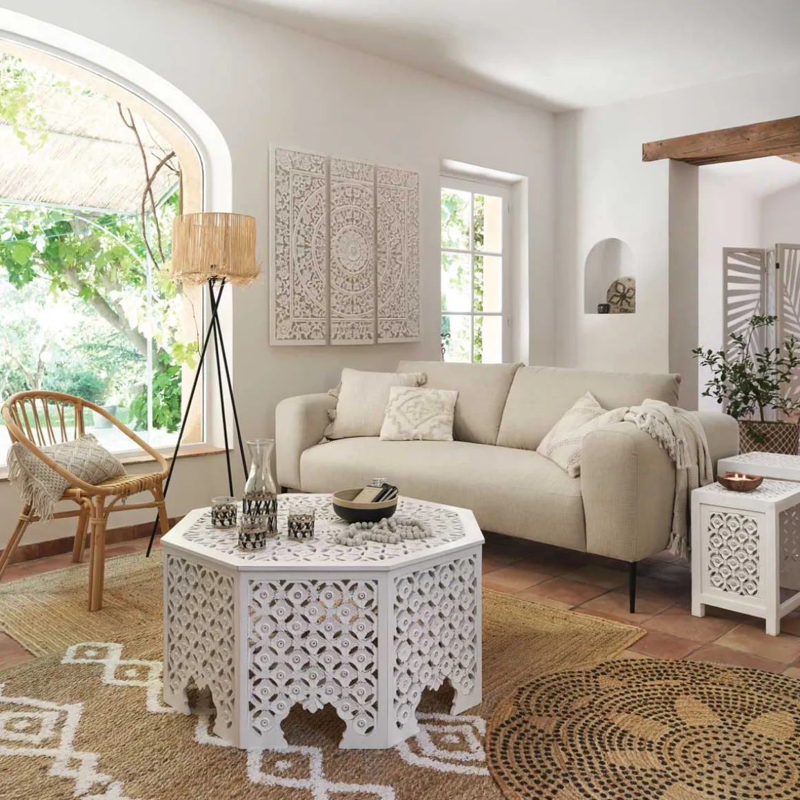 Cojín Idylle Folk De Macramé 30x50Cm