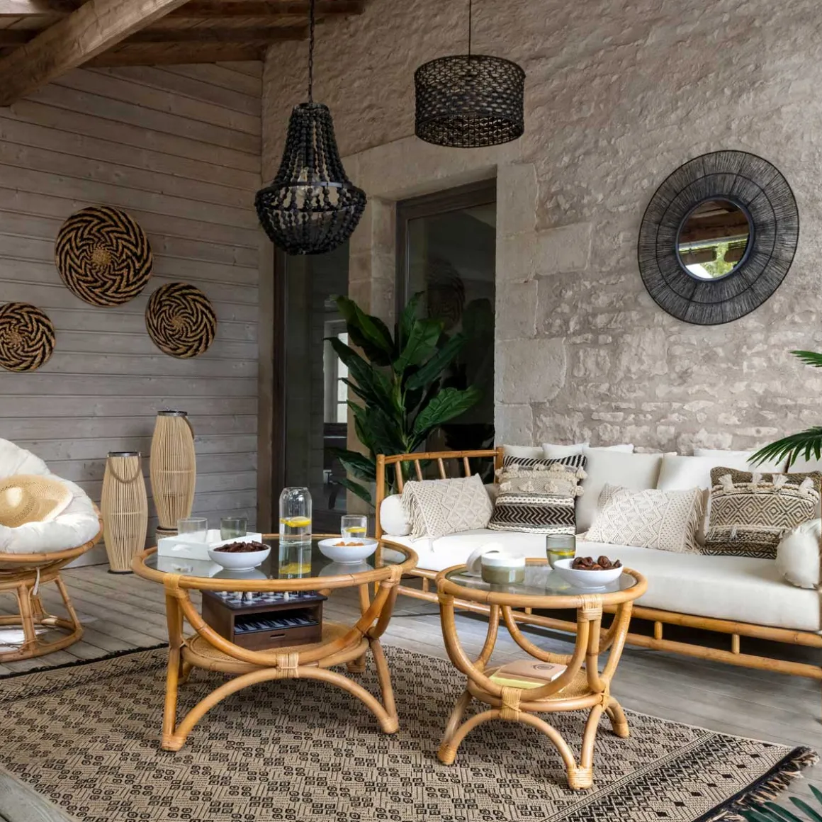 Cojín Idylle Folk De Macramé 30x50Cm