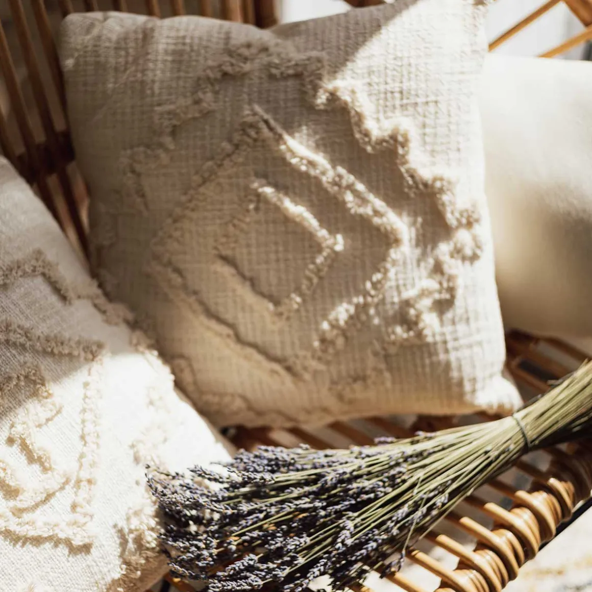 Cojín Inca Marfil 40x40Cm