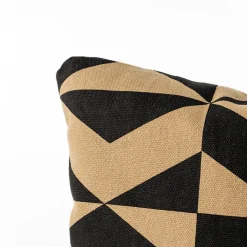 Cojín Inuit Geométrico Crudo Y Negro 40x40cm