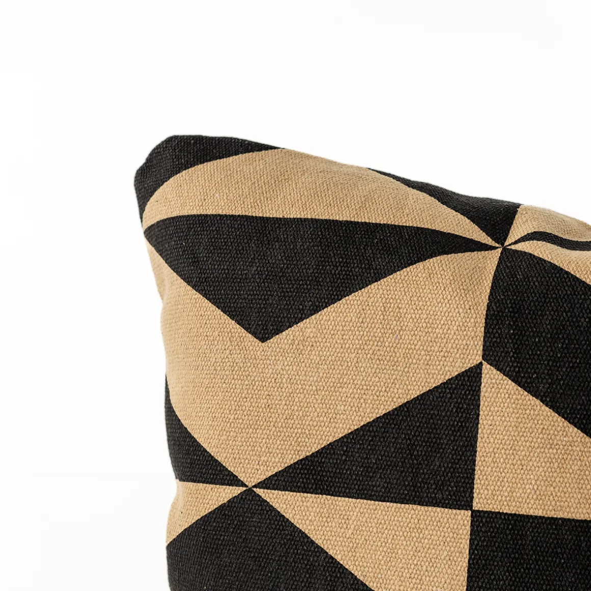 Cojín Inuit Geométrico Crudo Y Negro 40x40cm