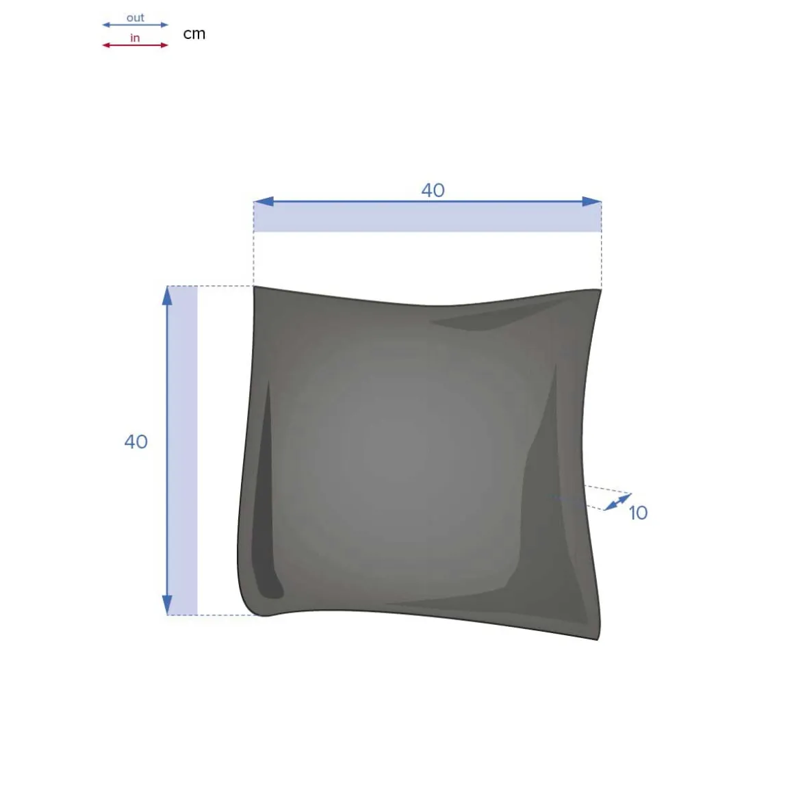 Cojín KORAI de exterior azul canard