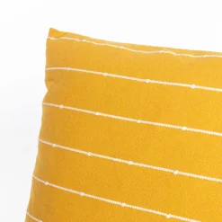 Cojín LINECHIC amarillo de algodón 45x45cm