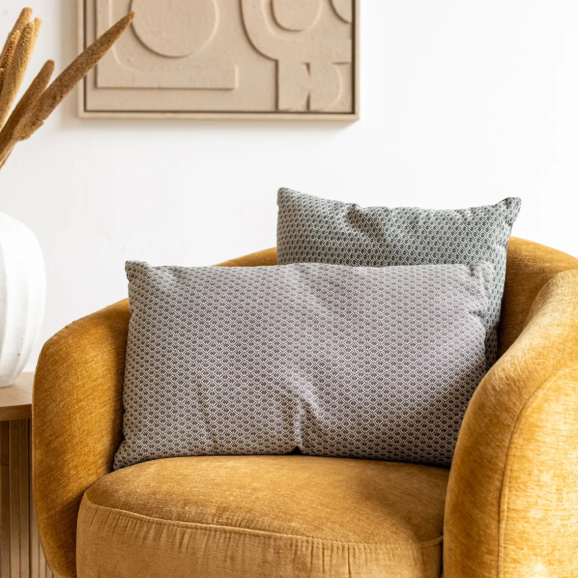 Cojín Otto Gris Decorado 30x50Cm