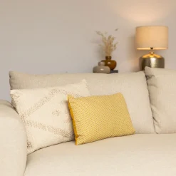 Cojín Otto Ocre Decorado 30x50Cm