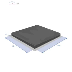 Cojín para silla KORAI gris ardosia 40x40Cm