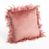 Cojín rosa de terciopelo 40x40cm