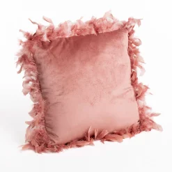 Cojín rosa de terciopelo 40x40cm