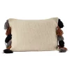 Cojín SAIDIA beige con pompones 35x50Cm