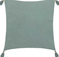 Cojín Winter Light Gaze Verde Con Cruces