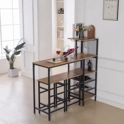 Cojunto de bar DAHLIA mesa y 2 taburetes