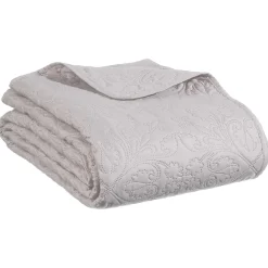 Colcha con 2 fundas de cojín gris pardo 240X260cm