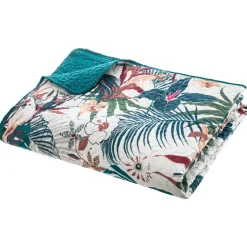 Colcha Jungle Reversible Azul 220x240Cm