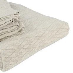 Colcha Rombos Beige 240x260Cm