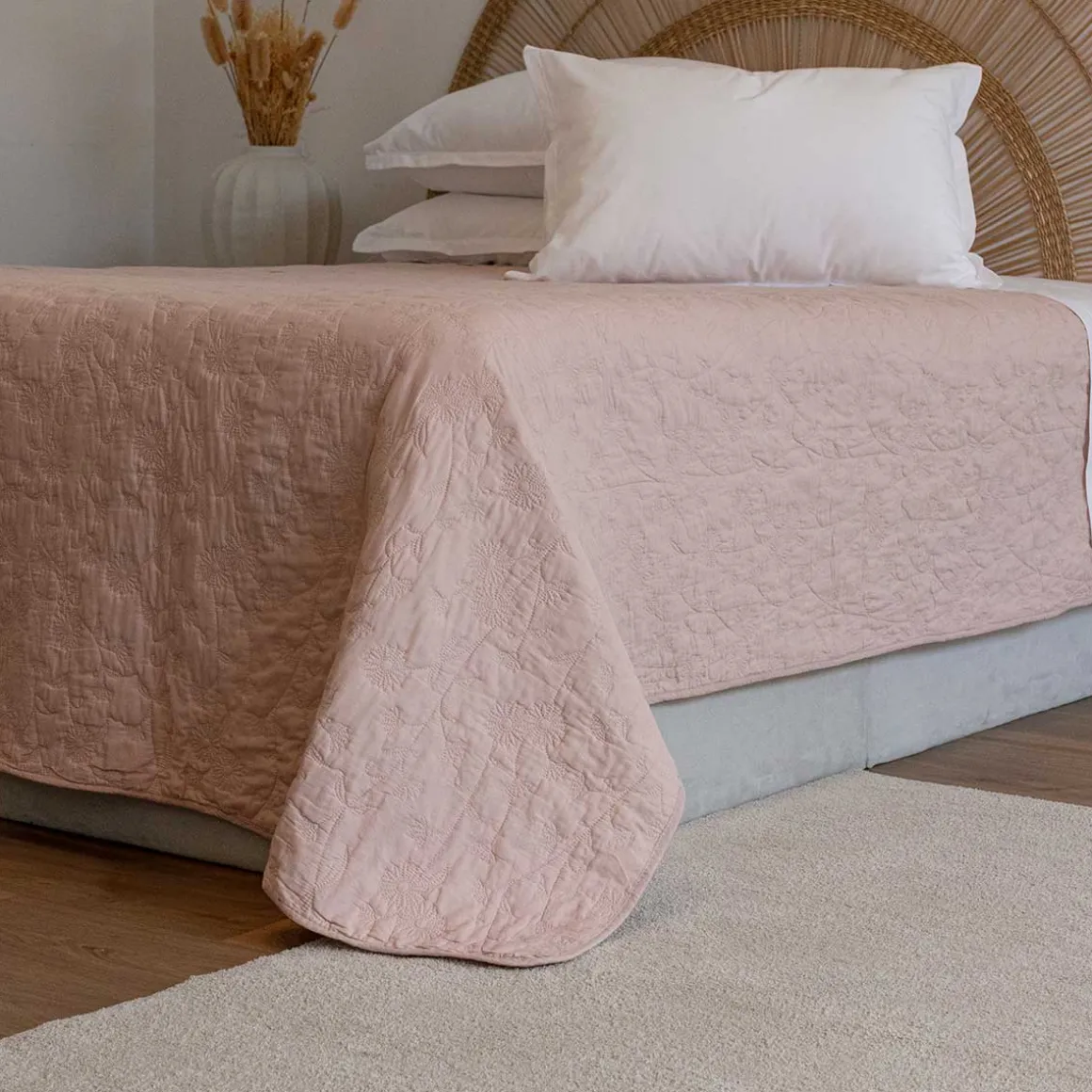 Colcha rosa DAISY 220x240cm