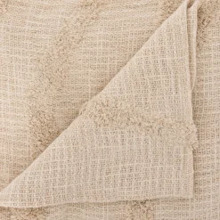 Colcha Slub Con Tuft Beige 240x260cm