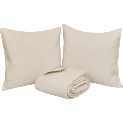 Colcha y 2 fundas almohada LILOU crudo 240x260cm