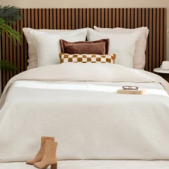 Colcha y 2 fundas almohada LILOU crudo 240x260cm