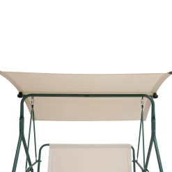 Columpio de acero beige y verde