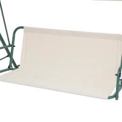 Columpio de acero beige y verde