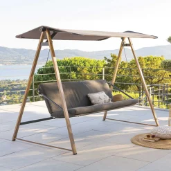 Columpio SOLY HONEY gris oscuro 3 plazas