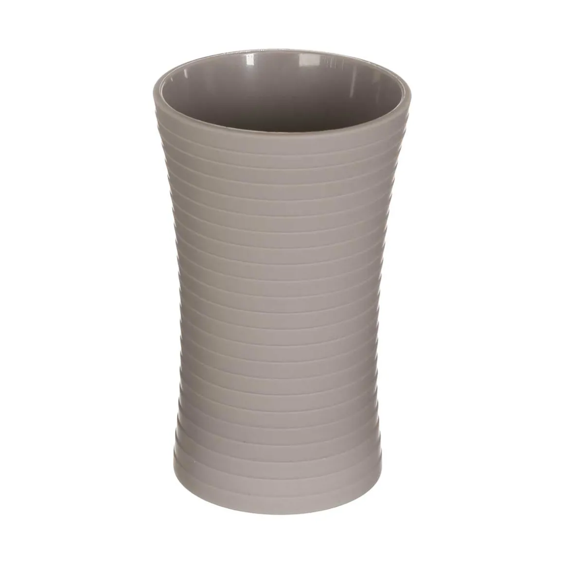 Conjunto De 3 Accesorios Baño Rayas Gris Pardo