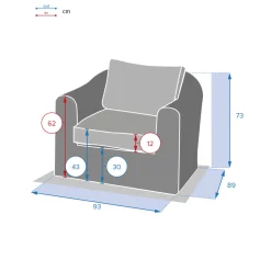 Conjunto de 1 sofá y 2 sillones MOORÉA